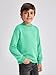 Haloumoning Boys Geometric Texture Sweatshirts Fashion Crewneck Long Sleeve Pullover Shirts 5-14 Years Mint Green