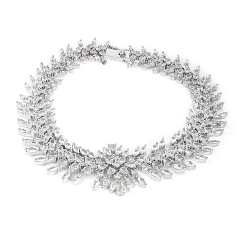Image of Rubans AD Zircon Broad Cuff Bracelet Ethnic Festive Party For Women & Girls