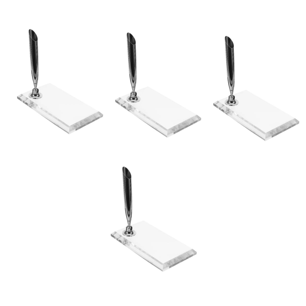 4pièces Porte-stylo Acrylique Style Européen Pour Plume Et Stylo à Encre Support Élégant Pour Bureau Et École Accessoire De Rangement Pratique