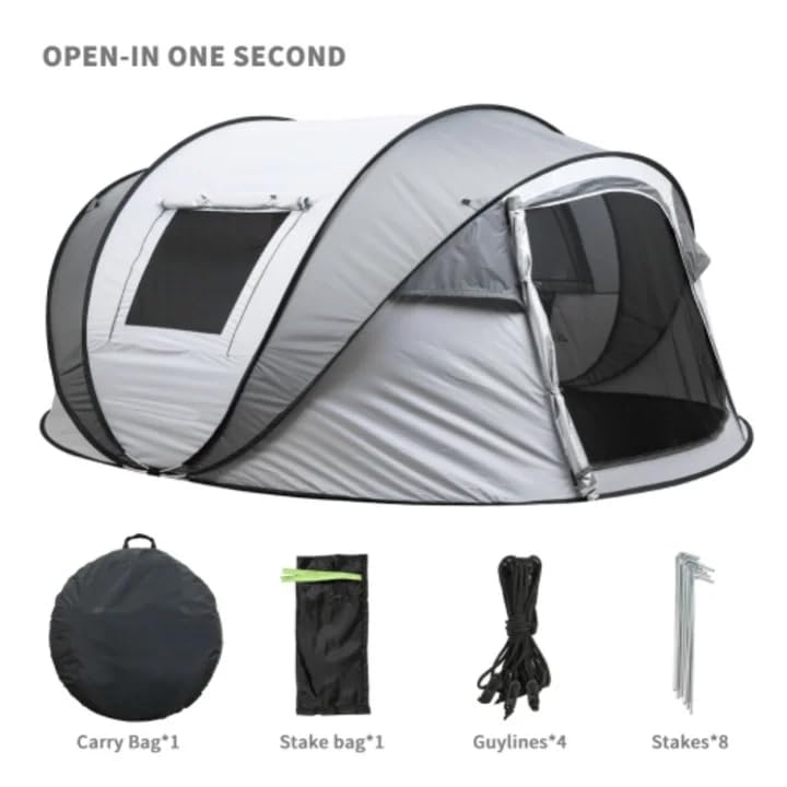 Carpa Pop Up para 4-6 personas, montaje automático miniatura 5
