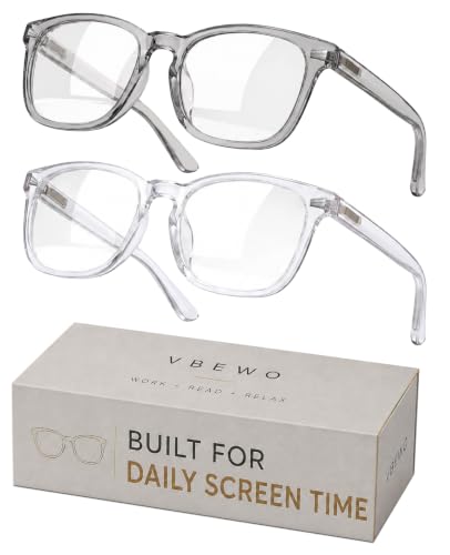 Image of 2 Packs Professional Sleep Glasses with 97.6% Blue Light Blocking Dual AR Coatings Clear Lens, Computer Gaming Glasses for Men Women, Anti Fatigue & Eye Strain