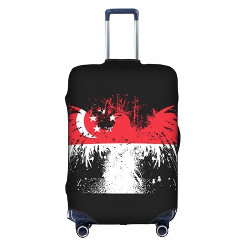 Travel Luggage Cover Singapore Singaporean Flag Fashion Washable Baggage Suitcase Protector Fit For Luggage Medium - Main Image