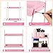 Colingmill Pink Coffee Station Organizer, 2 Tier Wooden Countertop Organizer for Coffee Bar Accessories, Condiment Storage Caddy for Kitchen, Bathroom, Office, Pink Kitchen Accessories Decor