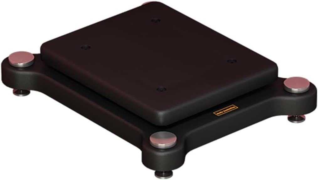 Subwoofer Isolation Stand - Double Layer Audio Speaker Riser with Fixed Copper Spikes for Enhanced Sound Quality - Ideal for Desktop Entertainment Systems