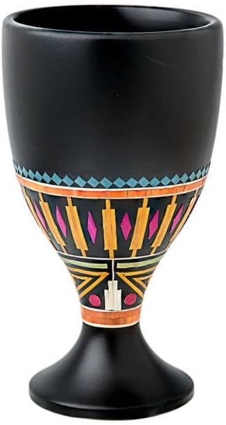 (D) Judaica Pharonic Miriam`S Cup Black Modern Design Kiddush Cup