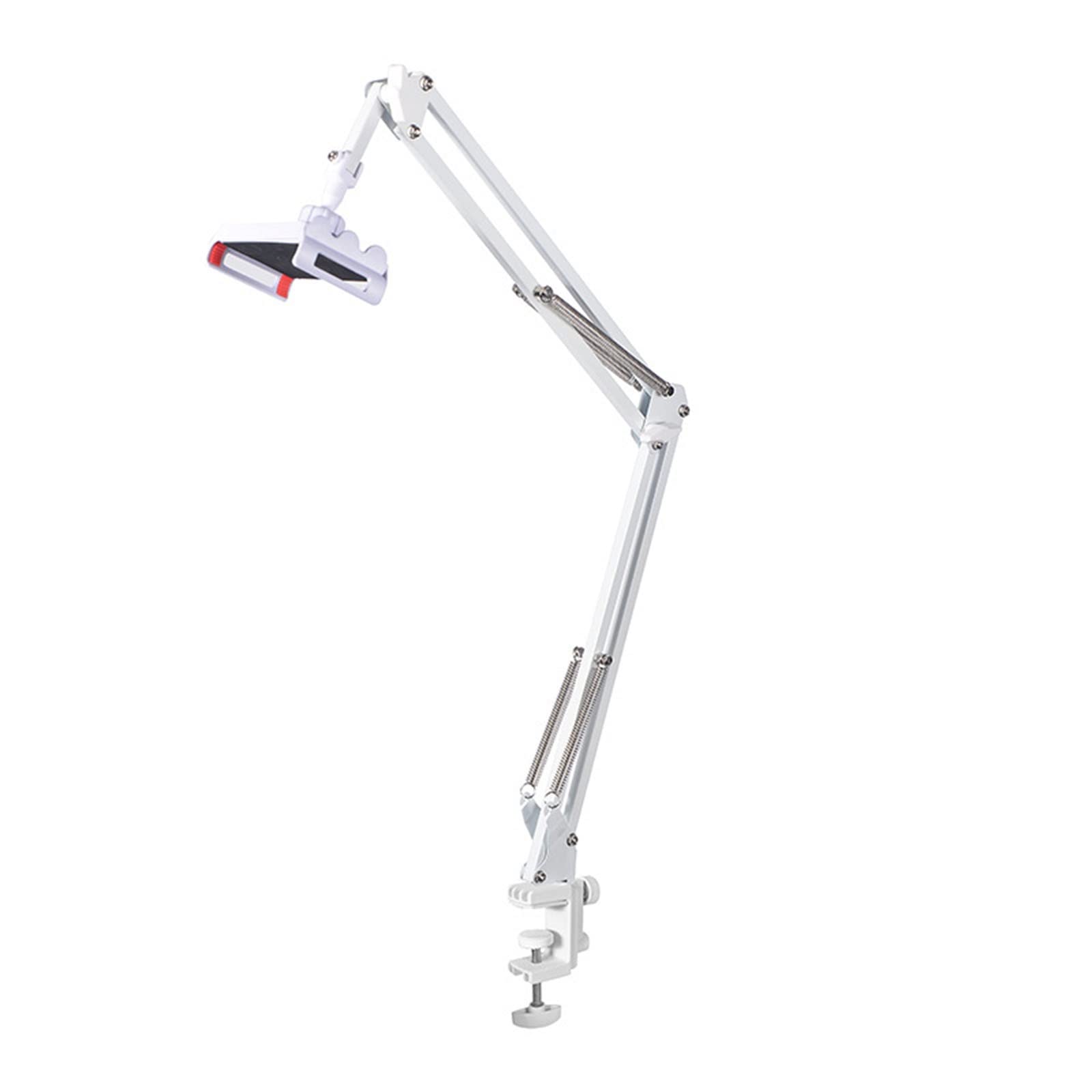 Cantilever - Supporto mobile pieghevole con porta di ricarica, supporto da scrivania regolabile per smartphone e tablet