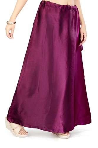 Image of Madhu Fashion Women's Satin Saree Petticoat Saree Underskirt