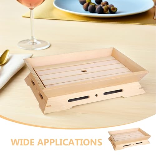 Plato Japonés para Sushi y Sashimi de Plástico Beige 38x26x7cm miniatura 3