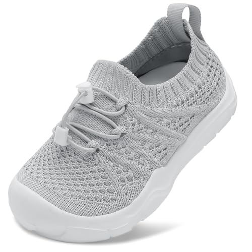 JOINFREE Toddler Shoes Boys Girls Wide Barefoot Shoes Slip On Sneakers for Toddler Kids Breathable Walking Shoes Lightweight Outdoor Tennis Shoes