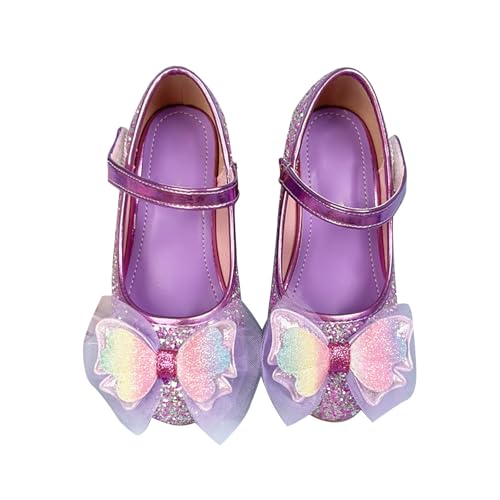 Girls Mary Jane Princess Dress Shoes Glitter Sequin Bowknot Sandals Back Strap Wedding Birthday Party Shoes
