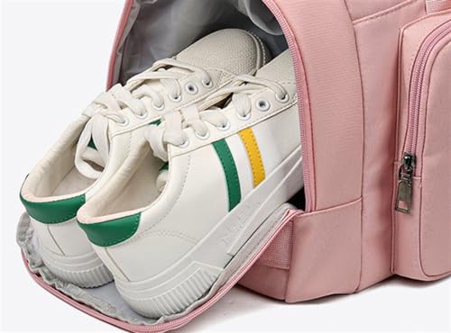 Convertible Suit Travel Bag 20in Oxford Cloth Travel Garment Bag,Carry On Garment Duffel Bag For Women Sports Bag hanging garment duffel bag (Color : Pink, Size : 53 * 24 * 24 cm)4