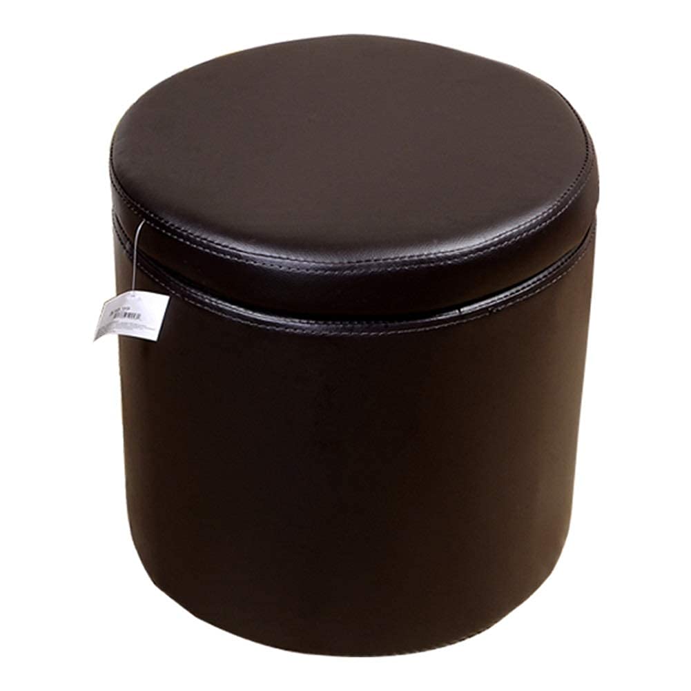 Pouf de rangement solide en bois massif avec assise forte capacité