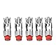 5Pcs Schwein Wasser Nippler Edelstahl Automatisches Tier Trinker Werkzeug Einfach zu bedienen und Fütterung Bewässerung Set Rote Kappe Entenschnabel Schwein