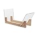 KAIU Vinyl Record Storage Holder - Solid Wood with Crystal Clear Acrylic Holder - Premium Design, Perfect 12