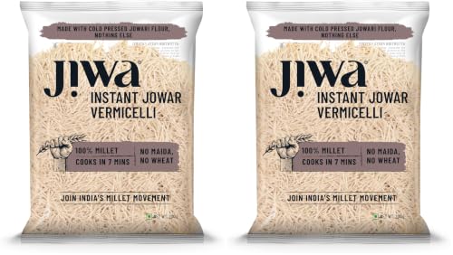 Image of Jiwa Instant Jowar Vermicelli | 200 G | Cooks in 7 Minutes | Ready to Cook | 100% Millet | No Maida, No Atta | Gluten Free (Pack of 2)