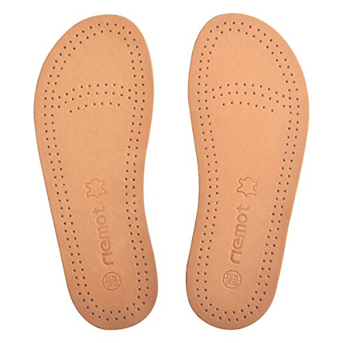 riemot Kids Lambskin Leather Insoles Thin Breathable Replacement Innersole for Dress Shoes Flats