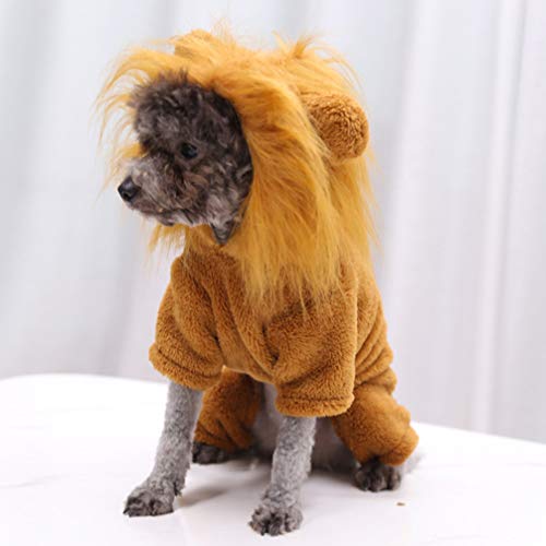 UKCOCO 1 Unidade Animal De Estimação Se Transforma Em Roupa De Leão Cão Trajes De Halloween Leão Cac