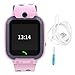 Roliafeesy Smart Kid Touch Screen SOS Anti-Perso GPS Tracking Orologio da polso Bambino Intelligente Orologio da polso (Rosa)
