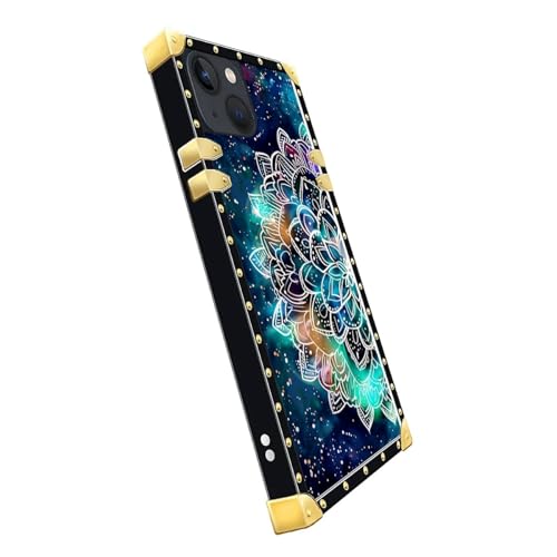 WANKBLC Compatible with iPhone 15 Case, Starry Sky Colourful Mandala Luxury Golden Decoration for Girl Women Soft TPU Shockproof Protective Hard PC Back for iPhone 15 - image 4