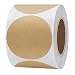 Hybsk 2" Round Brown Kraft Paper Stickers Packaging Sealing Total 300 Labels Per Roll (Kraft Paper)
