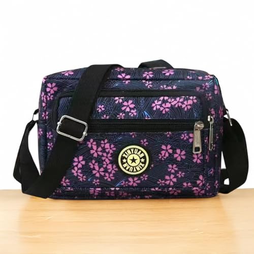 Image of MOMISY Women Mobile Messenger cellphone Bag Ladies Nylon Shoulder Cross Body Long Strap for College, Outing, Travelling, Work