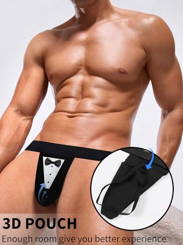 Mens Jockstrap Underwear T-Back Thong Bulge Pouch Briefs for Men Sexy Dual Support Athletic Underwear2