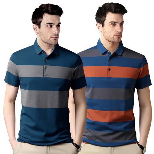 Image of Nobel Monk Men's Regular Fit Polo T Shirt |Half Sleeves |Collar Tshirts |Casual T-Shirt for Men