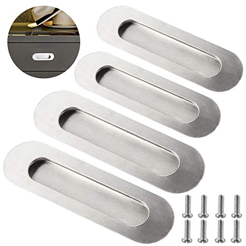 Maniglie Per Porte Scorrevoli Ovali - 2 Pezzi Bronzo Oro | In Lega Alluminio | Per Porte A Soffietto O Armadi - Foto 9