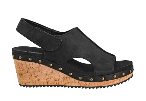 Corkys Footwear Womens For Keeps Wedges - Featuring EVA Foam Cushioned Insoles, A 2.5 Inch Heel, Lightweight For All Day Wear, Easy On And Off With The Hook And Loop Closure2
