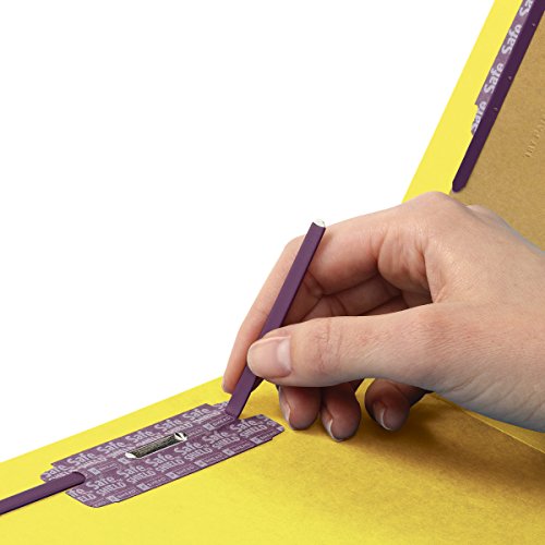 Smead-Pressboard-Fastener-File-Folder-with-SafeSHIELD-Fasteners-2-Fasteners-13-Cut-Tab-2-Expansion-Letter-Size-Yellow-25-per-Box-14939