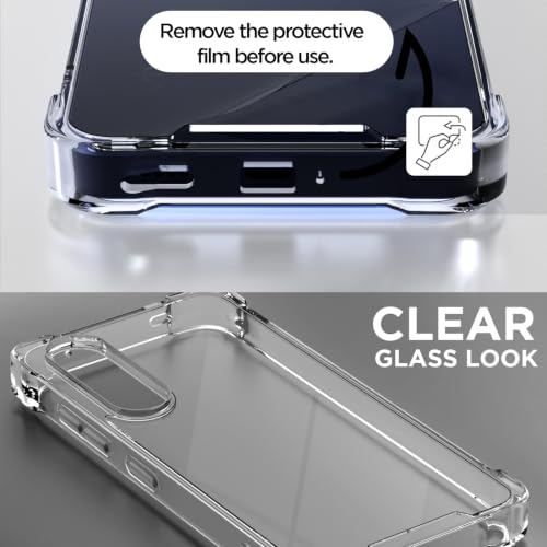 Image of Outlouders Back Cover for Vivo V70 FE 5G Clear Transparent PC + TPU Bumper Case with Raised Edges for Shockproof Protection (Transparent)