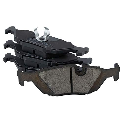 Image of TRQ Rear Brake Pad and Rotor Set Ceramic Parking Brake Shoe Compatible with 1992 BMW 318i 1992 325i