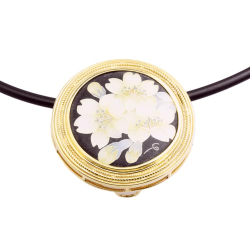 「桜川七宝」白雲櫻縄目 ペンダント [ラウンドタイプ]/ 母の日 プレゼント ジュエリー 作家 伝統工芸 森千鶴子 記念 ギフト 贈り物 贈答 [AH029sa]