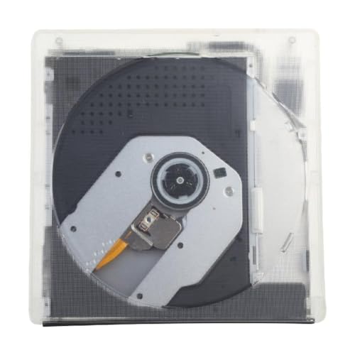 Acinkeety Transparent External CD DVD Drive USB 3.0 Type C Protable USB CD ROM DVD + Optical Drive Player Reader Writer Burner External Optical Drive