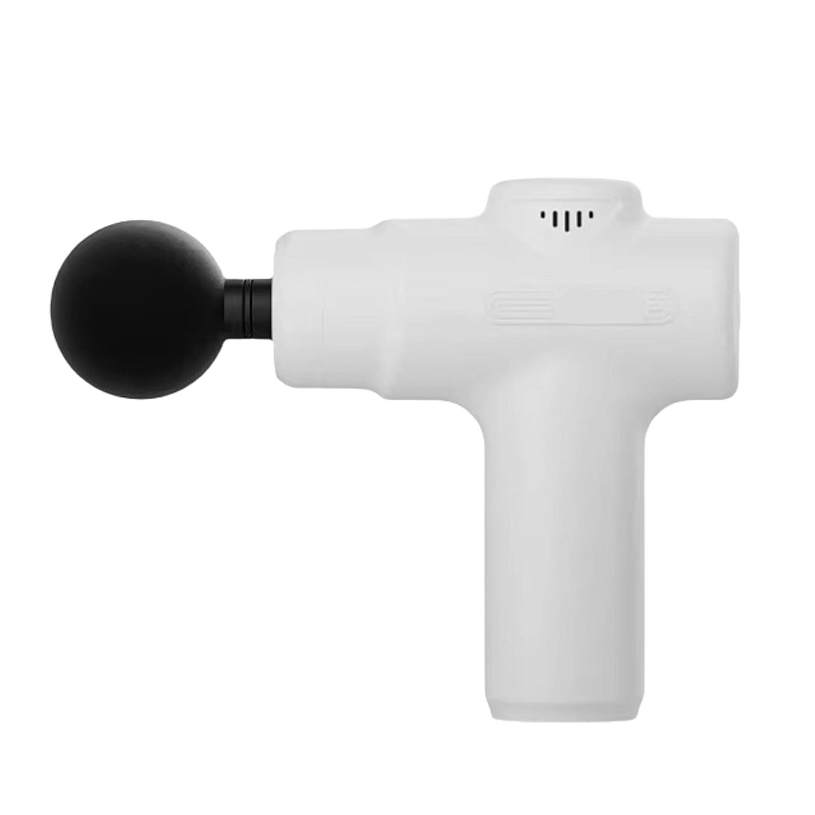 Muto Pistola for massaggio in plastica con 6 velocità e 4 testine massaggianti Mini massaggiatori portatili for tessuti profondi compatto(Wit)