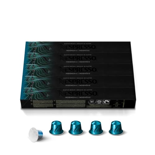 Nespresso Original, Indonesia Master Origin, Dark Roast, 50-Count Pods