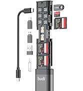 BUDI [Upgrade Model] Multifunctional 9 in1 SD Card Reader Cable and USB 3.0 TF/SD Type-C with OTG...