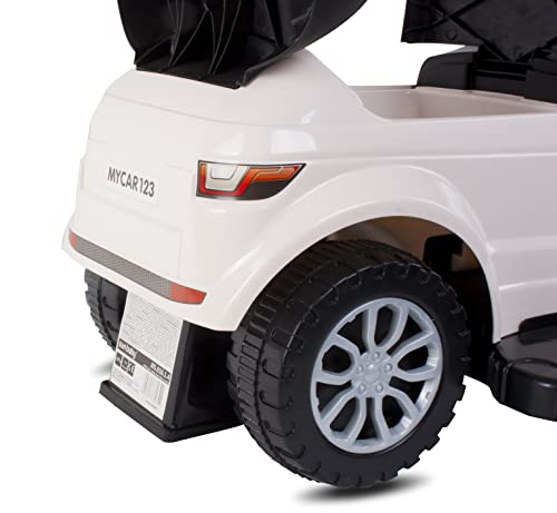 4in1 Kinderauto Rutschauto ab 2 Jahre und Schiebeauto mit Hupe und Musik, Rutschauto mit Stauraum unter dem Sitz, Spielzeugauto ab 2 Jahren (Weiß) – Bild 5