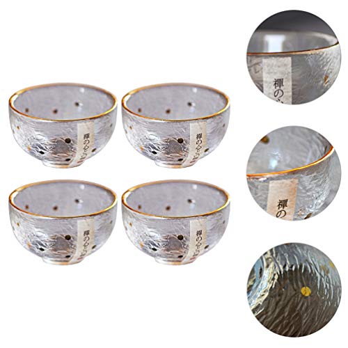 YARNOW 4 copos de saquê japoneses de vidro para shots de vidro para copos de chá, copos de vinho, ca