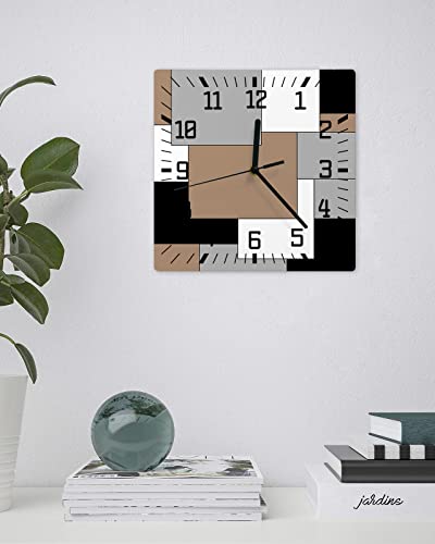 Reloj de pared cuadrado silencioso batería 10 in miniatura 3