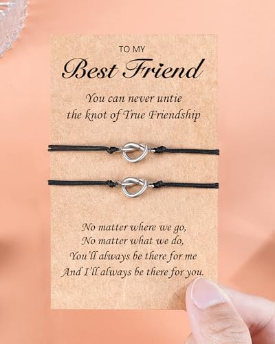 Jeka Love Knot Bracelets for Women Friendship Best Friends Sister Matching Bracelets Birthday Wedding Christmas Gifts for Her3