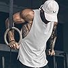 COOFANDY Men's Gym Tank Tops Bodybuilding Muscle Vest Workout Summer Fitness Sleeveless T Shirt Black White XXL #1