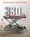 VEVOR Electric Lift Table, 330 lbs Capacity Single Scissor Lift Table, 8-28 in Height Adjustable Lifting Platform, Coffee Table Lift with 4 Wheels, for Material Handling and Transportation, Black