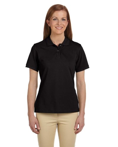 Polo femme Harriton en maille piquée haut manches courtes respirant
