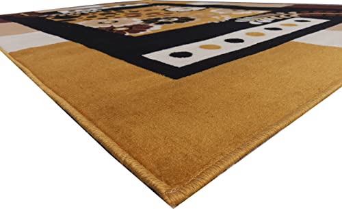 Image of Home Decore Acrylic Carpet for Your Living Room & Drawing Room Aywhere in Your Home (150x210 Yellow Colour)- 5x7 Feet