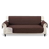 Fandyacke Reversible Sofa Covers Couch Cover Washable Furniture Protector Cover for Dogs (Sofa,Chocolate/Beige)