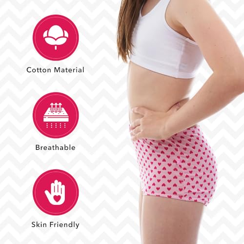 Valair Kids' Cotton Underwear Panties 5-Pack - Soft, Full-Cut Briefs for Little and Teen Girls4
