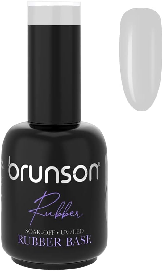 Rubber Base Gel Light Grey Rubber Base Coat Gel Nail Polish Light Grey for Nails French Manicure Extend Gel Soak Off UV LED Curing Requires 18ml BRB02