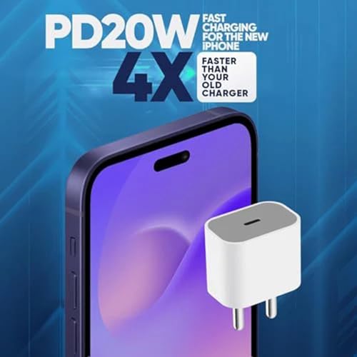 Image of 20W Original(MFi-Certified) Super Fast Charger Adapter & Cable Compatible with iPhone 14 Pro Max /14 Pro /14 Plus /14,iPhone 13 Pro Max /13 Pro /13 Plus /13 Mini /13,12 /11 /X /8 /7 /6 Series,1m,White by Sakit