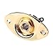 SUPVOX Oval Gitarre Jack Platte Jackplate Eingerückt 1/4 Zoll Oval Gitarre Pickup Ausgang Eingang Klinkenbuchse 6,35 mm Mit 2 Befestigungsschrauben für E-gitarre Bass (Golden)